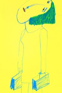 A Woman in a Fashion Building